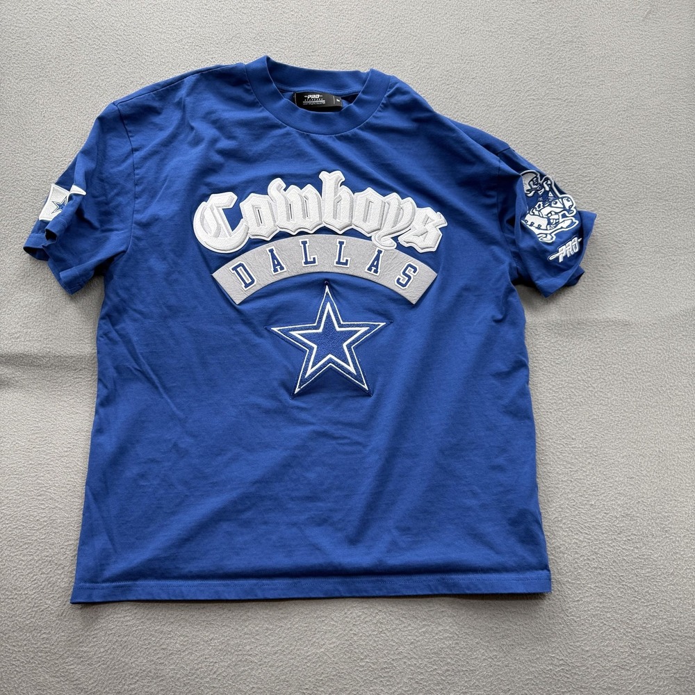 Dallas Cowboys Shirt Mens Medium Blue NFL Football Pro Standard Applique Graphic